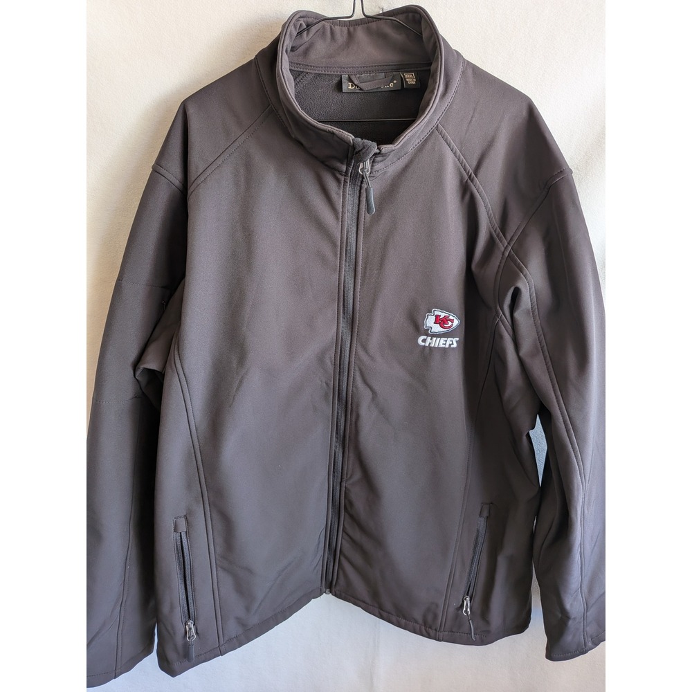 Dunbrooke Kansas City Chiefs Softshell Jacket Mens XXXL Brown Full Zip Fleece